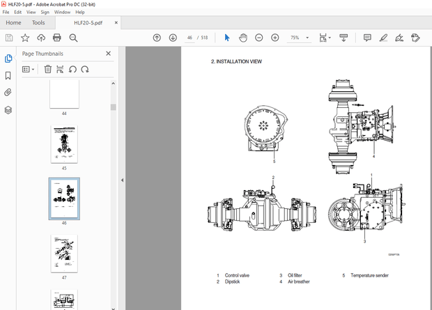 Hyundai Forklift HLF20-5 Service Manual 2023  - PDF DOWNLOAD