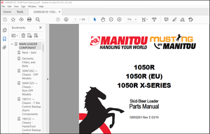 Gehl Manitou 1050R 1050R (EU) 1050R X-SERIES Skid-Steer Loader Parts Manual 50950261 – PDF DOWNLOAD