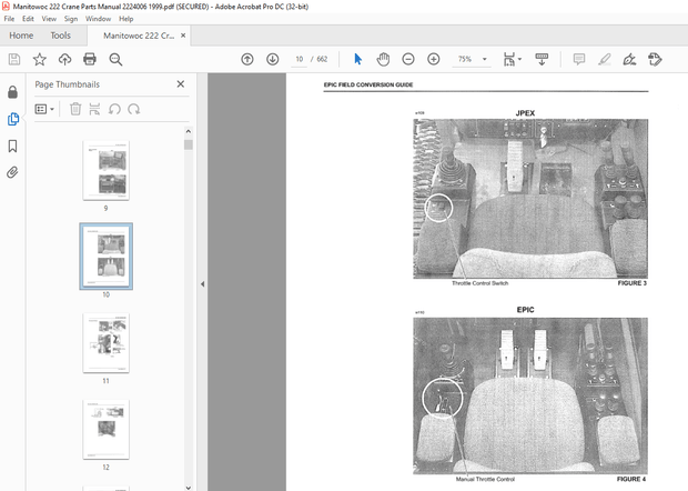 Manitowoc Traditional Crane 222 Parts Manual SN 2224006 – PDF DOWNLOAD