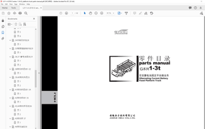 Heli Forklift G series 1.3t Alternating Current Battery Fixed Platform Truck Parts Manual-  PDF 