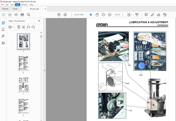 Crown Forklift RR/RD 5700S Series Service Manual – PDF DOWNLOAD