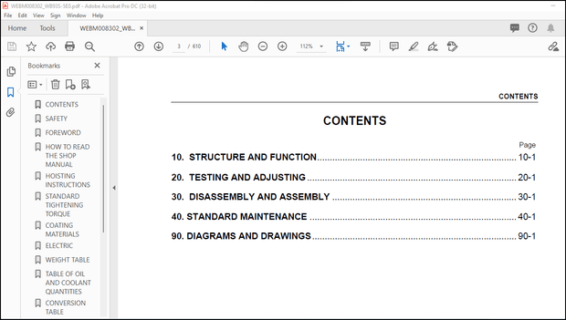 Komatsu Backhoe-Loader WB93S-5E0 Shop Manual WEBM008302 – PDF DOWNLOAD