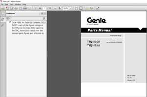 Terex Genie TMZ 5030 TMZ 1710 Part Manual - PDF DOWNLOAD