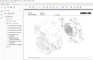 Ammann AFW 150-2 Asphalt Paver Wheeled Parts Catalogue Manual 3038458 PDF