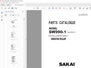 Sakai Vibrating Roller SW990-1 Engine Cummins QSB4.5 Parts Manual – PDF DOWNLOAD