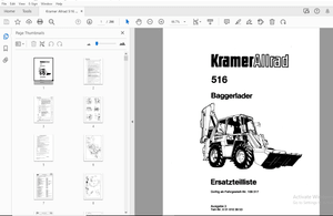 Kramer Allrad 516 Baggerlader Ersatzteilliste_108317 – PDF DOWNLOAD