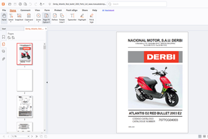 Derbi Atlantis 02 Red Bullet 2003 E2 Parts Manual - PDF DOWNLOAD