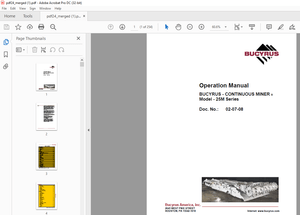 Cat BUCYRUS CONTINUOUS MINER 25M Series Operation Manual 02-07-08 - PDF DOWNLOAD