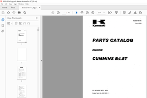 Kawasaki ENGINE Cummins B4.5T PARTS CATALOG Manual 93305-00141 - PDF DOWNLOAD