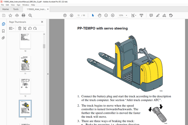 Atlet Forklift O Series Instruction Manual – PDF DOWNLOAD