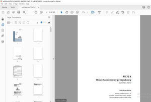 Ammann AV 70 X Walec tandemowy przegubowy instrukcja obsługi 4062005 - PDF