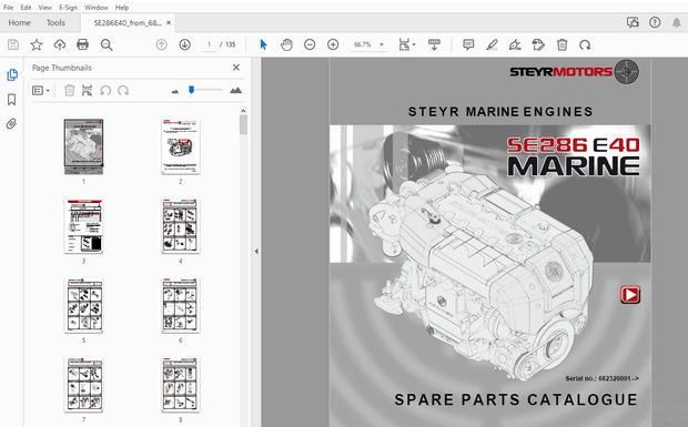 Steyr SE286E40 Marine Engines Parts Manual_682320001 – PDF DOWNLOAD