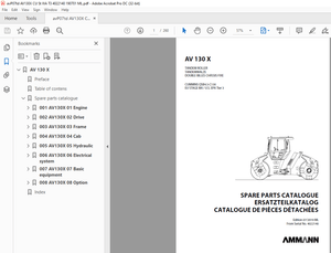 Ammann AV 130 X Tandem Roller Parts Manual 4022140 - PDF
