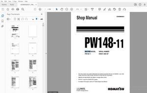 KOMATSU PW148-11 SHOP MANUAL VENBM68001 – PDF DOWNLOAD