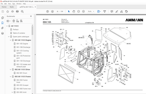Ammann AV 110 X Tandem Roller Parts Manual 3024787 - PDF