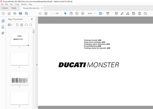 Ducati Monster 620 2006 Parts Manual PN 91511402E - PDF DOWNLOAD 
