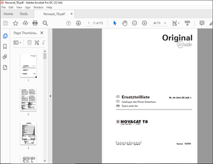 Pottinger Tractor Mower NOVACAT T8 Spare parts list Manual – PDF DOWNLOAD