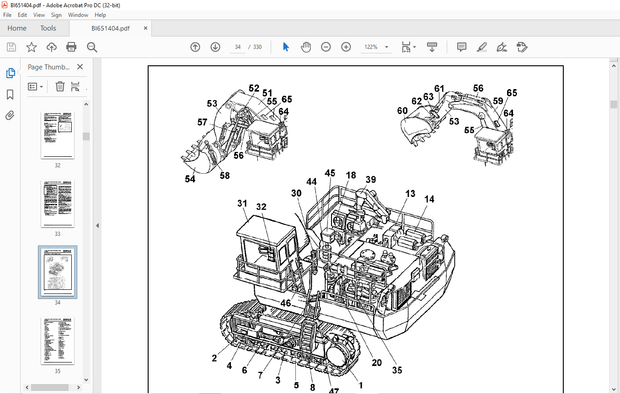 Cat Bucyrus 6040 RH170B Hydraulic Excavator Operating Instructions Manual BI651404 – PDF DOWNLOAD