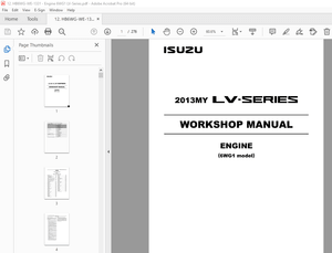 Isuzu 6WG1 Engine 2013MY LV-Series Workshop Manual - PDF DOWNLOAD 