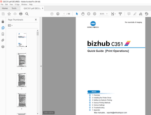 Konica Minolta bizhub C351 Print Operations Quick Guide Manual - PDF DOWNLOAD