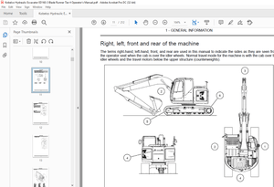 Kobelco ED160-3 Blade Runner™ Tier 4 Hydraulic Excavator Operator’s Manual – PDF DOWNLOAD