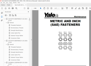 Yale Forklift J813 (GP GLPGDP80VX, 90VX, 100VX, 110VX, 120VX) Service Manual PDF