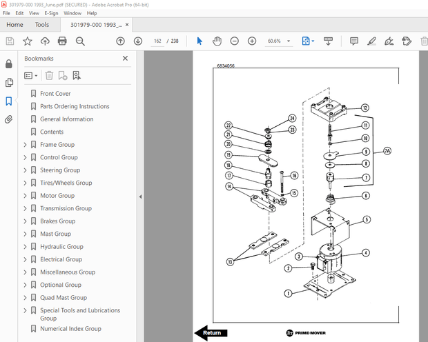 BT-Prime Mover RC-40B Electric Stand-up Rider Counterbalanced Truck Parts Manual - PDF DOWNLOAD