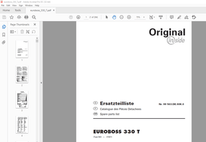 Pottinger Agricultural EUROBOSS 330 T Spare parts list Manual – PDF DOWNLOAD