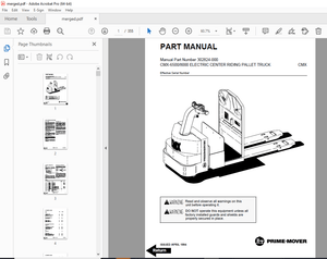 BT Prime-Mover CMX6500 CMX8000 Electric Center Riding Pallet Truck Part Manual - PDF DOWNLOAD