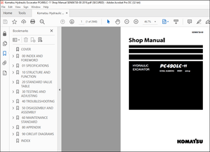 Komatsu PC490LC-11 Hydraulic Excavator Shop Manual SEN06738-00 – PDF DOWNLOAD