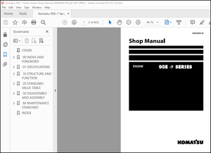 Komatsu 95E-7 Series Engine Shop Manual SEN06590-06 – PDF DOWNLOAD