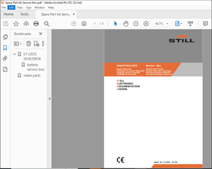 STILL STED Forklift Electric Fork Truck Spare Parts List Manual – PDF DOWNLOAD