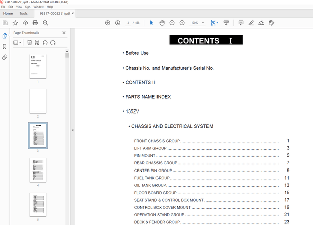Kawasaki 135ZV Wheel Loader Parts Manual (93317-00032) – PDF DOWNLOAD