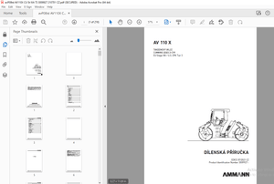 AMMANN AV 110 X TANDEMOVÝ VÁLEC DÍLENSKÁ PŘÍRUČKA 3009927 - PDF