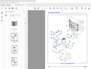 Bendi Landoll B30, B40 &amp; B45 AC Forklift Parts Manual F-523-R4 – PDF DOWNLOAD