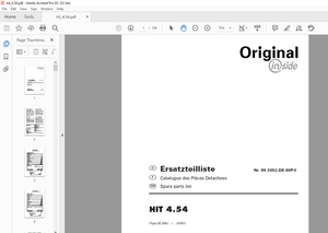 Pottinger Tractor HIT 4.54 Spare parts list Manual – PDF DOWNLOAD