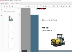 Ammann AFT 400-3 sn AN3034627 – STV 3500 E sn 3104156 Parts Manual PDF