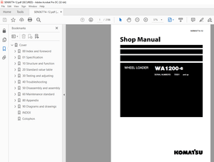 Komatsu WHEEL LOADER WA1200-6 Service Repair Workshop Manual SEN06774-12 - PDF DOWNLOAD