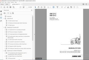 AMMANN ARX 23-2 ARX 26-2 RULLO TANDEM MANUALE D’USO - PDF