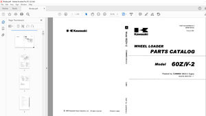 Kawasaki Wheel Loader 60ZIV-2 Parts Manual PART No.MAP06219-3 - PDF DOWNLOAD