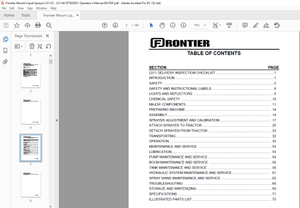 Frontier Mount Liquid Sprayer S1125 LS1130 LS1130BL LS1140 LS1145 Operator’s Manual(5FT820021) – PDF