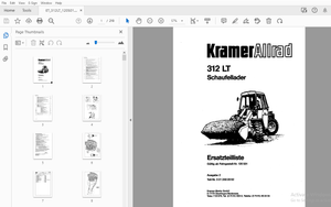 Kramer Allrad 312 LT Schaufellader Ersatzteilliste_120501 – PDF DOWNLOAD