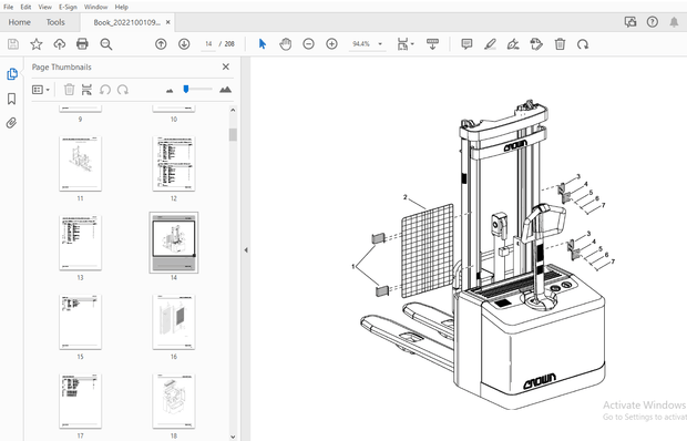 Crown Forklift WE WS 2000 Walkie Stacker Service Manual – PDF DOWNLOAD