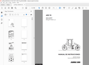 AMMANN ARX 90 RODILLO TÁNDEM MANUAL DE INSTRUCCIONES 4172017 PDF
