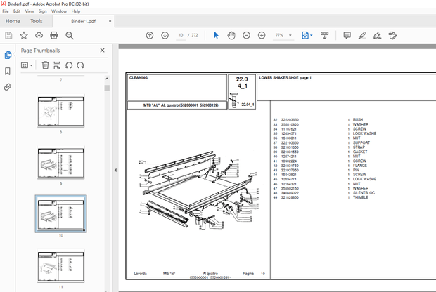 Laverda AL Quattro Agricultural Tractor Parts Manual 552000001-552000129 – PDF DOWNLOAD