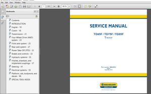 New Holland TD65F TD75F TD85F Tractor Service Repair Manual (48064954)