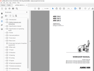 Ammann ARX 12-2 ARX 16-2 ARX 20-2 Tandem Roller Workshop Manual - PDF