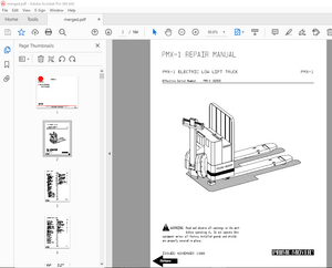 BT Prime-Mover PMX-1 Electric Low Lift Truck Repair Manual - PDF DOWNLOAD 