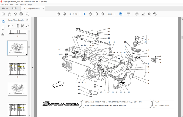 Ferrari 575 Superamerica Parts Catalogue Manual – PDF DOWNLOAD