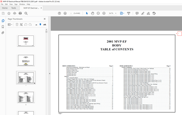 Thomas Built Buses MVP-EF 2000 Electrical Wiring Manual – PDF DOWNLOAD